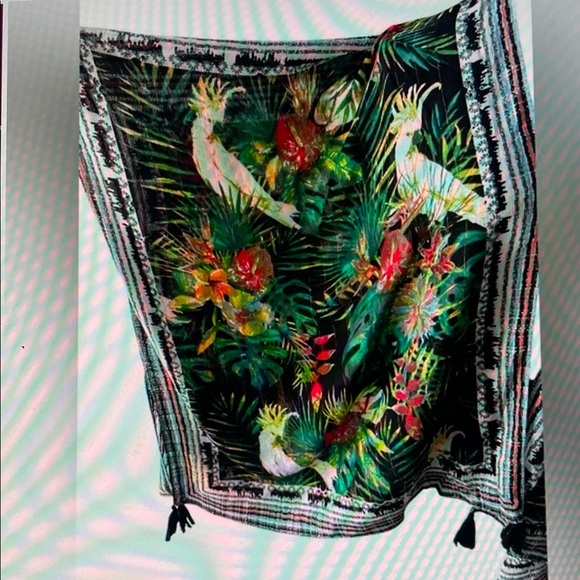 Nine West Tropical Floral Kimono Cover-Up - Picture 2 of 7